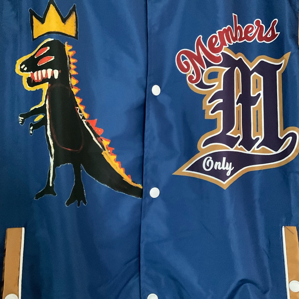 Jean Michel Basquiat Members Only Mens Sz L Mona Lisa Streetwear Windbreaker NWT - Picture 12 of 12